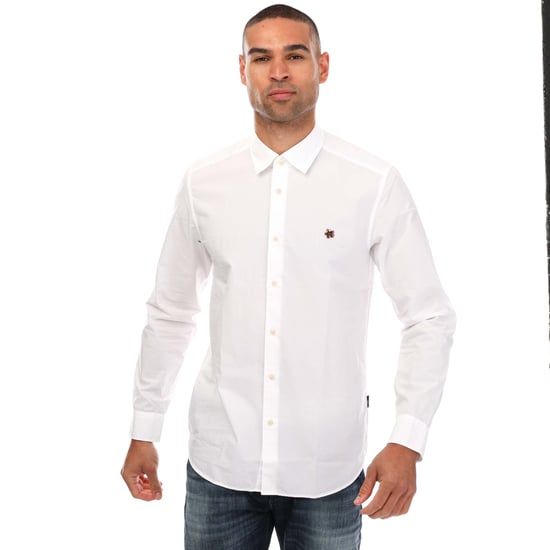 Men's Ted Baker Fonik Poplin Shirt in White - Image 1