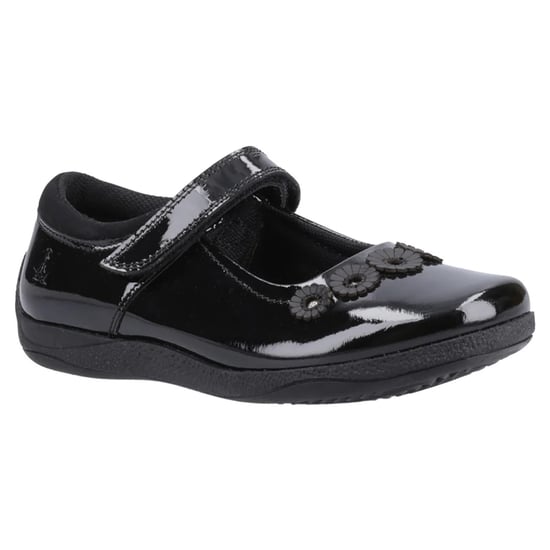 Hush Puppies Girls Christina Leather School Shoes (Black Patent) - Image 4