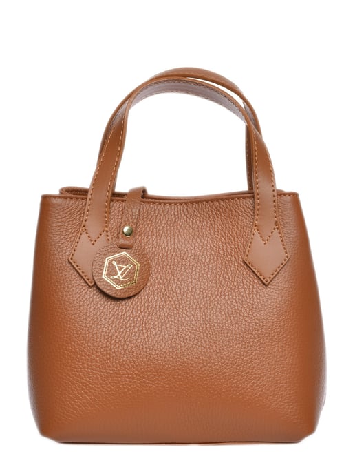Luisa Vannini Bruin Rundleer Tas - Image 1