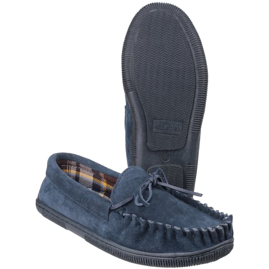 Cotswold Suede Alberta Slipper / Mens Slippers (Navy)
