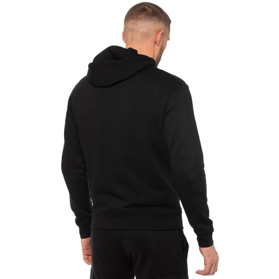 Enzo | Hoodie med dragkedja för herrar - Svart - Image 3