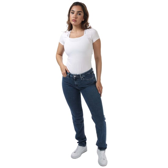Women's Tommy Hilfiger Rome Mid Rise Straight Jeans in Denim - Image 3