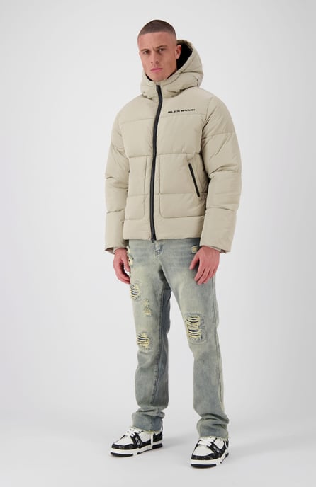 Black Bananas Block Puffer Jacket, Sand