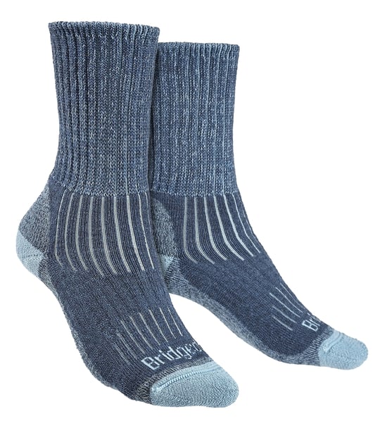Bridgedale - Ladies Hiking Midweight Merino Wool Socks - Blue - Image 1