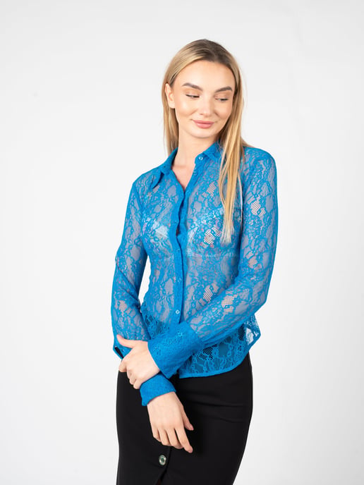 Pinko Shirt Cortese Woman's Blue - Image 3
