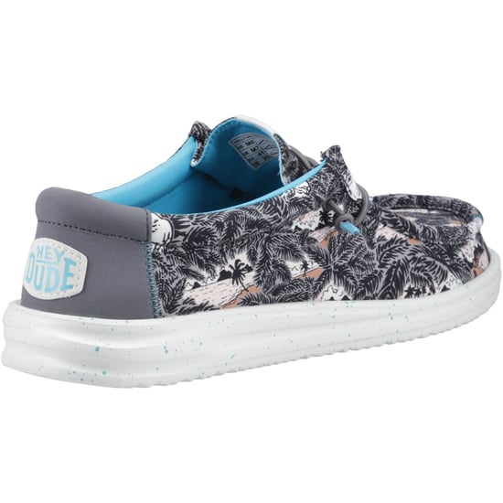 HEYDUDE Wally H2O Tropical Nylon Herenschoenen Zwart Tropical - Image 2