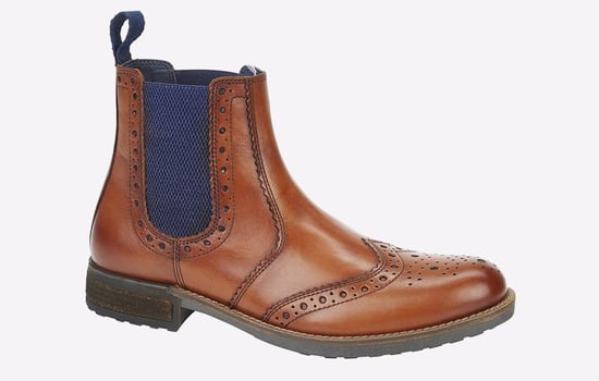 Roamers Newburgh Brogue Chelsea Boots Mens - Image 1