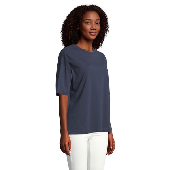 SOLS Womens/Ladies Boxy Oversized T-Shirt (French Navy) - Image 3