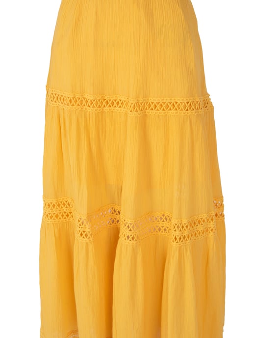 Guess Dress Lace Up Woman's Yellow