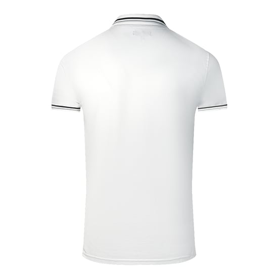 Cavalli Class Twinned Tipped Collar White Polo Shirt - Image 2