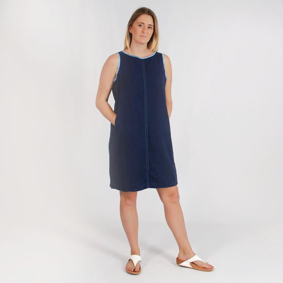 Sleeveless Linen Shift Dress