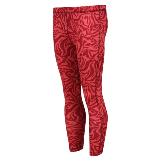 Regatta Childrens/Kids Barlia Zebra Print Winter Leggings (Mineral Red)