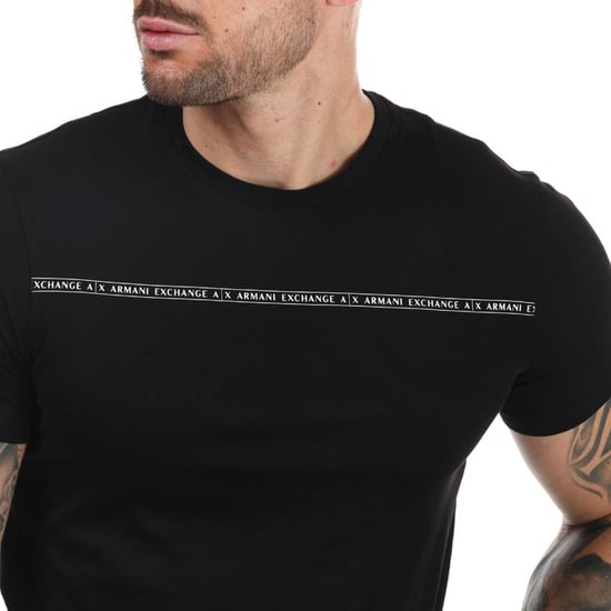 Men's Armani Exchange Logo T-Shirt in Black