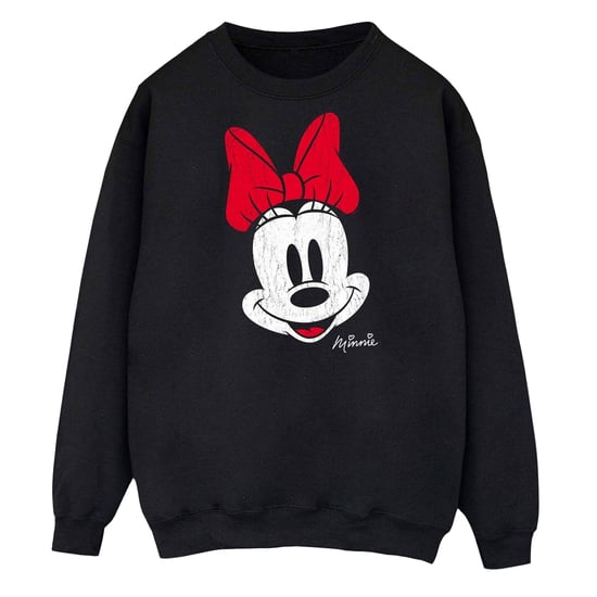 Disney Dames/Dames Minnie Mouse Gezicht Sweatshirt (Zwart) - Image 1