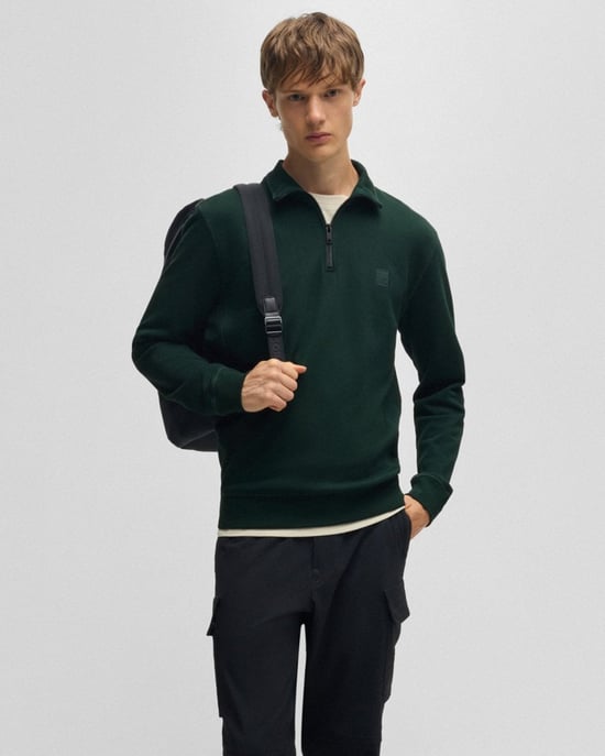 BOSS Orange Zetrust Mens 1/4 Zip Sweatshirt
