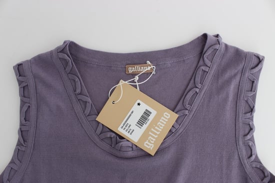 John Galliano Damesjurk in paars katoen jersey - Image 6