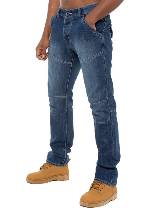Enzo Denim Jeans rakt ben för herrar - Blå - Image 1