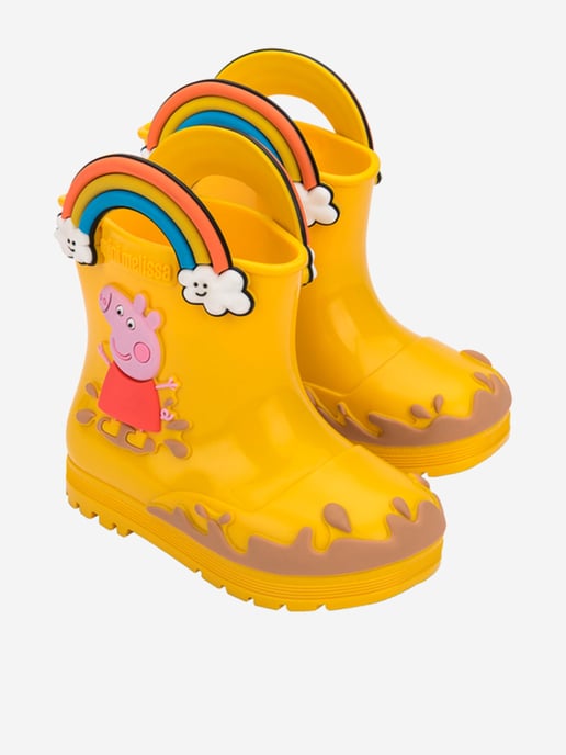 Mini Melissa Girls Peppa Pig Wellies in Yellow - Image 2