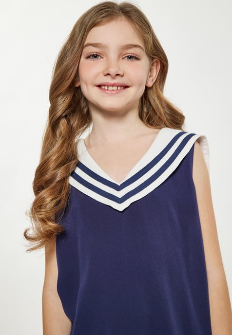 Dreimaster Blouse meisjes (kinderen) marine - Image 5