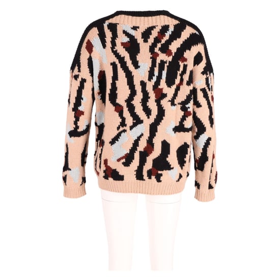 Chloe Mönstrad Chunky Stickad Tröja i Flerfärgad Cashmere - Image 6
