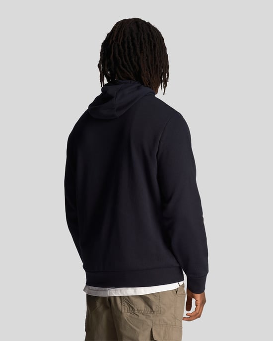 Lyle & Scott Men's Loopback Embroidered Hoodie in Navy - Image 2