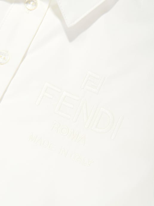 Fendi Flickor FF Jacquard Klänning i Beige - Image 3