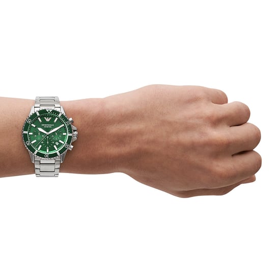 Emporio Armani Diver Heren Silver Watch AR11500 - Image 4