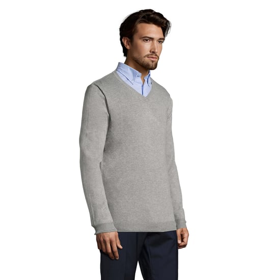 SOLS Mens Glory Sweater Top (Grey Melange) - Image 3