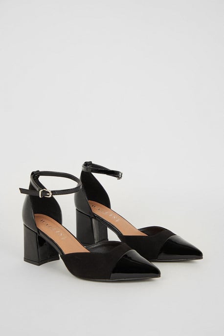 Wide Fit Dollis Pointed Two Part Toe Cap Courts - Image 3