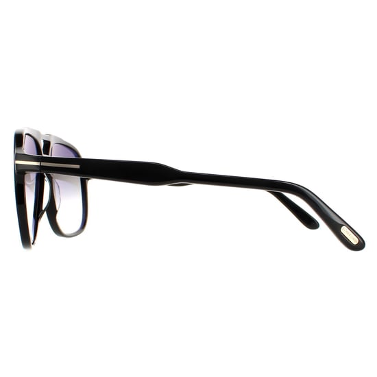 Tom Ford Aviator Mens Shiny Black Smoke Gradient Raoul FT0753