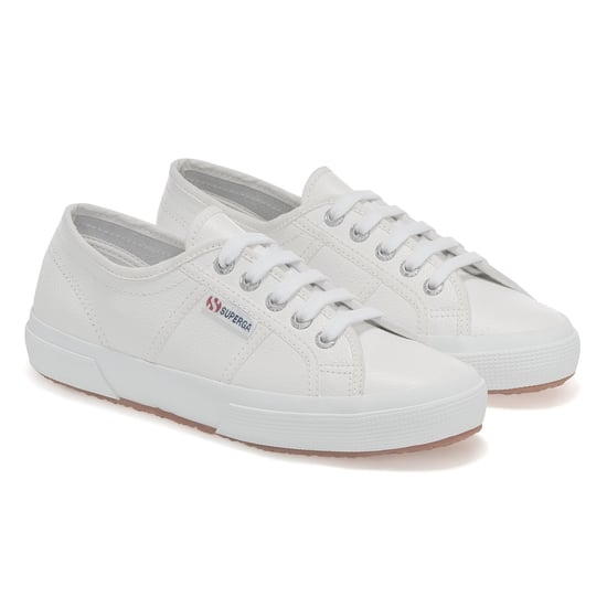 Superga Unisex Adult 2750 Efglu Leather Trainers (White) - Image 1
