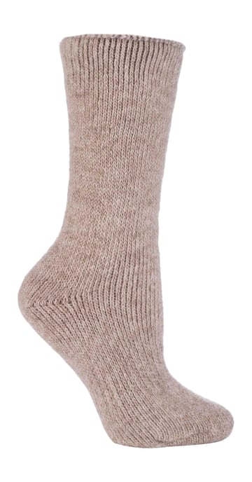 Heat Holders - Dames Warme 2.7 Tog Wollen Sokken - Havermout Beige - Image 1