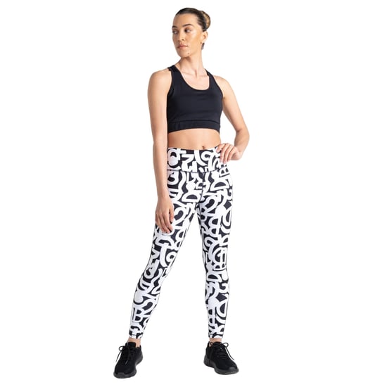 Dare 2B Womens/Ladies Influential Graffiti Leggings (Black/White)