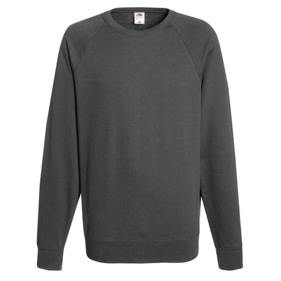 Fruit Of The Loom Mens Lightweight Raglan Sweatshirt (240 GSM) (Light Graphite) - Image 1
