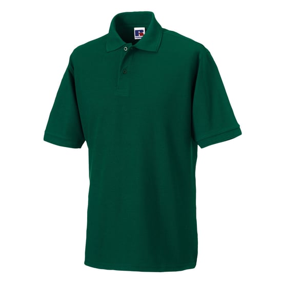 Russell Mens Polycotton Pique Hardwearing Polo Shirt (Bottle Green) - Image 1