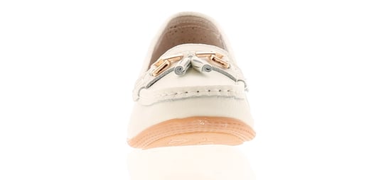 Love Leather Womens Flat Shoes nautical leather Slip On white
