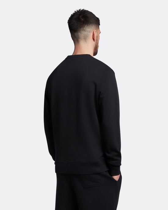 Lyle & Scott Crew Neck Sweatshirt in Black - Image 3