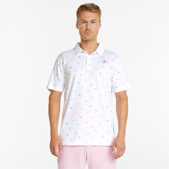 PUMA Mens AP Dancing Umbrellas Golf Polo Shirt - Image 1