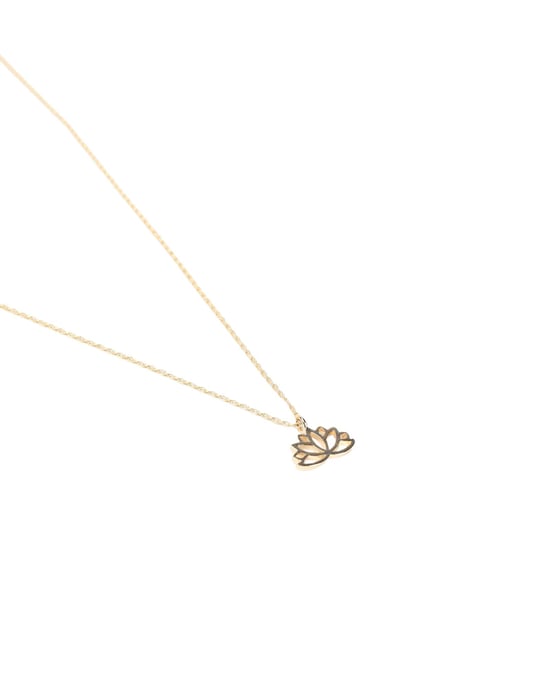 Estella Bartlett Gold Plated Lotus Necklace