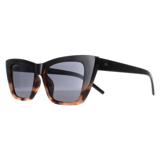 Montana Cat Eye Womens Shiny Black Smoke Polarized MP64