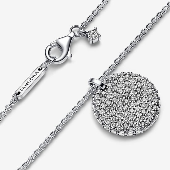 Pandora 'Timeless Pavé' Women's 925 Sterling Silver Chain with Pendant - Silver 392632C01-45