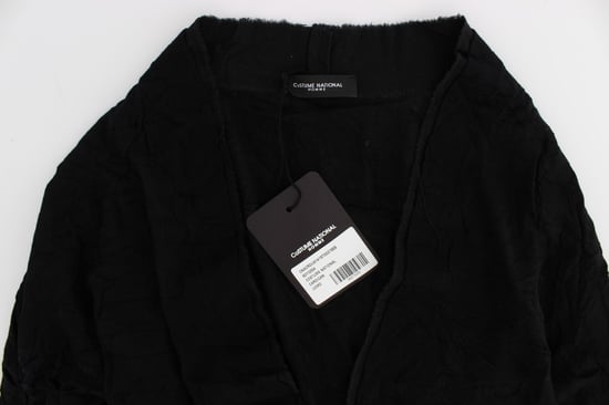 Costume National Heren Zwart Fijn Wollen Knoop Vest - Image 6
