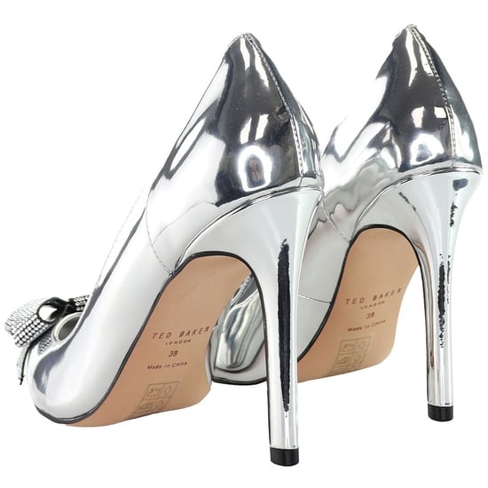 Ted Baker Orlila Crystal Bow Womens Silver Court Shoes - Image 3