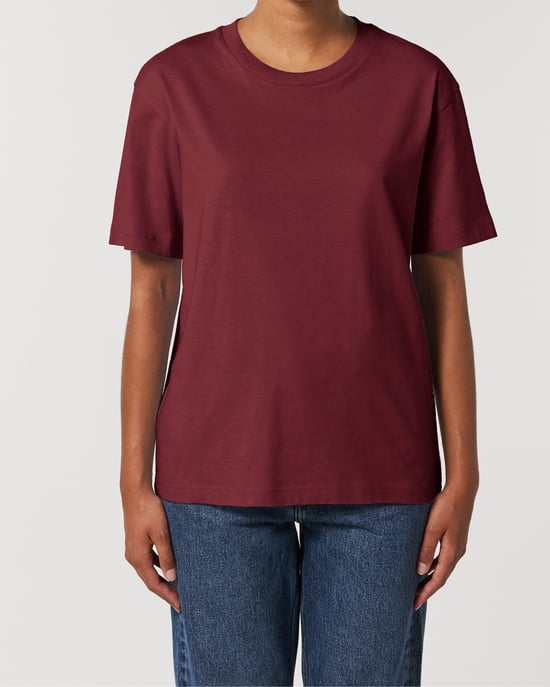 Antaratma Unisex Relaxed T-Shirt in Burgundy
