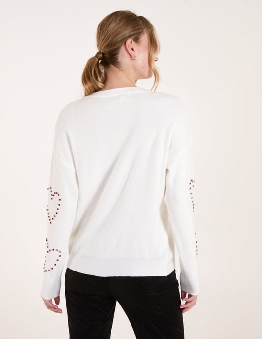Rhinestone Heart Jumper