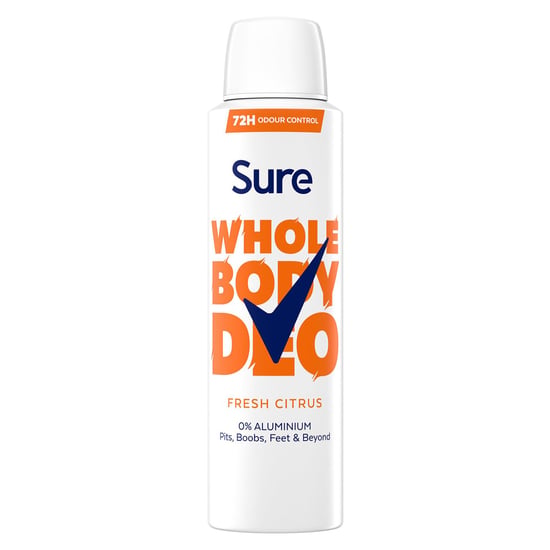Sure Women Fresh Citrus Whole Body Deodorant Spray Aluminium Free 150ml, 6 Pack