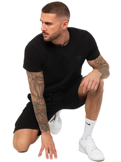 Enzo | Mens Cargo Shorts - Black