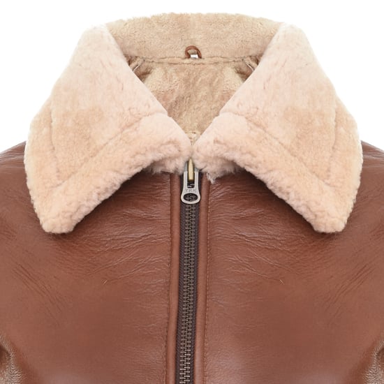Women's light brown sheepskin B3 flying jacket - Kano