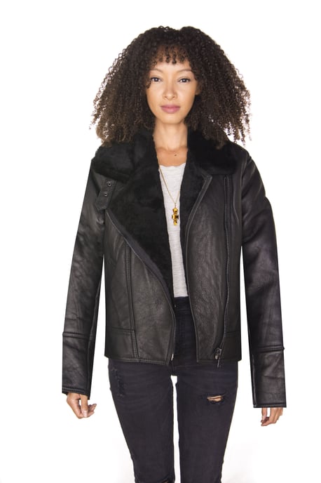 Women's B3 Flying jacket from sheepskin Bergamo