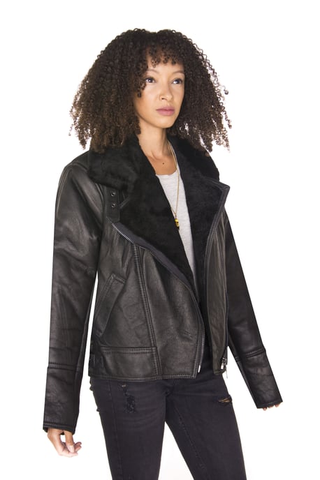 Women's B3 Flying jacket from sheepskin Bergamo